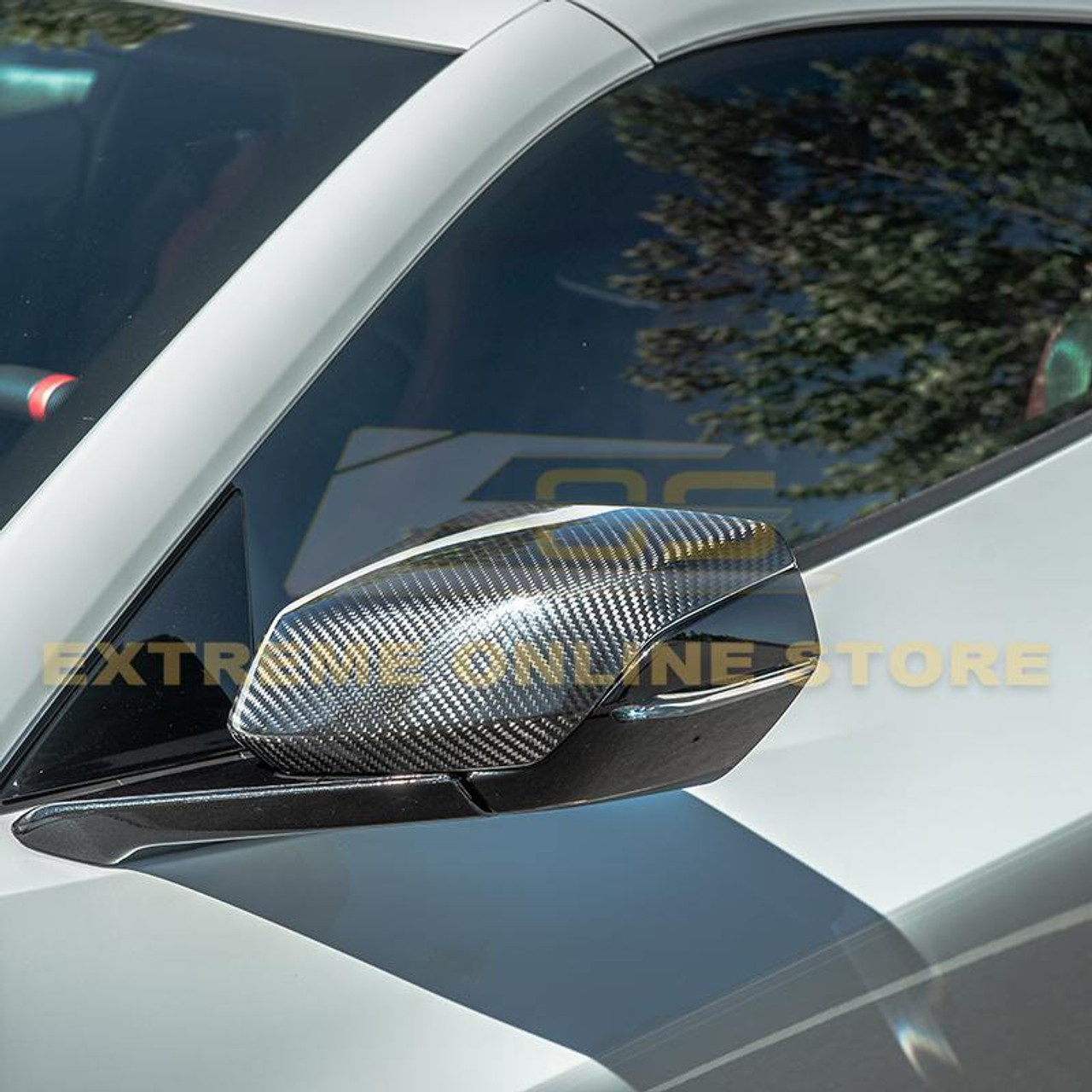 EOS Mirror Covers Upper - Carbon Fiber - C8 Corvette