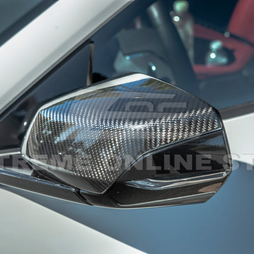 EOS Mirror Covers Upper - Carbon Fiber - C8 Corvette