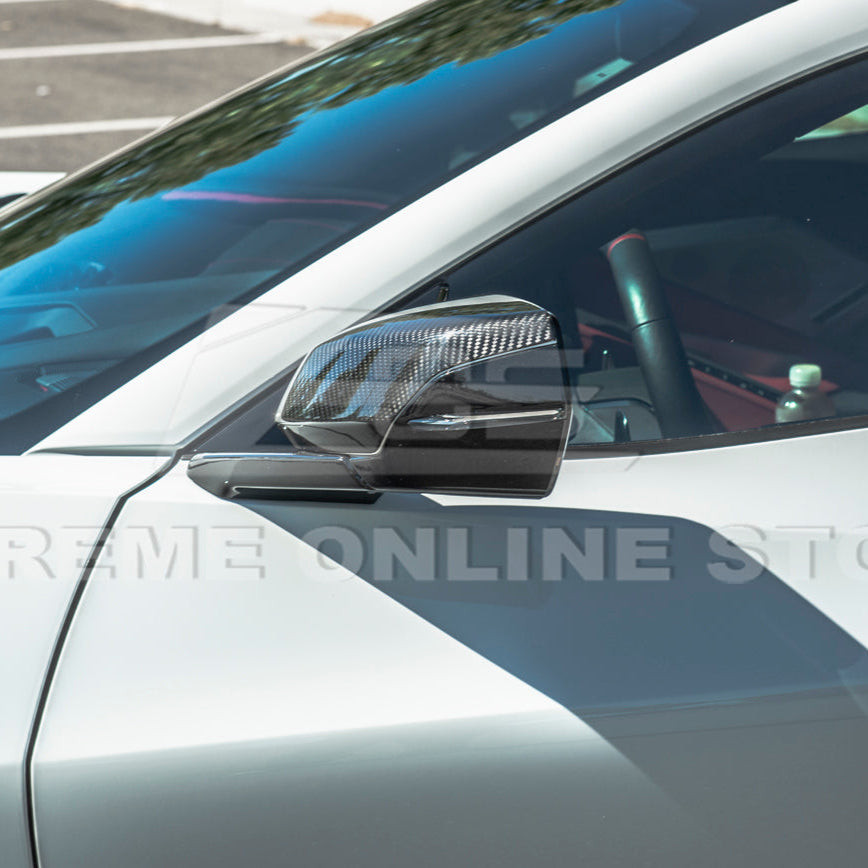 EOS Mirror Covers Upper - Carbon Fiber - C8 Corvette