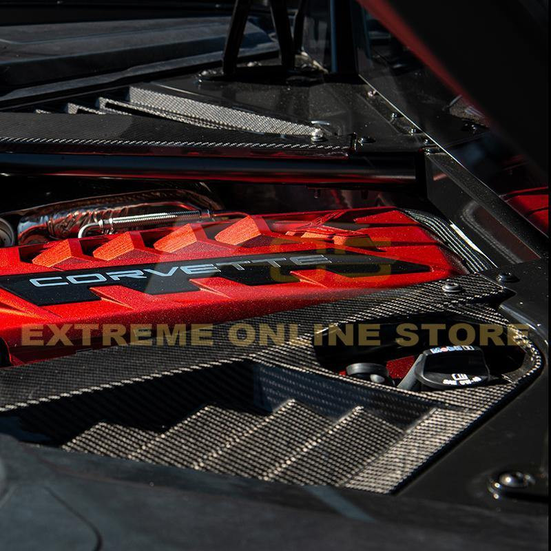 EOS Engine Bay Panel Cover - Carbon Fiber - C8 Corvette (VENT-345-BKCF)