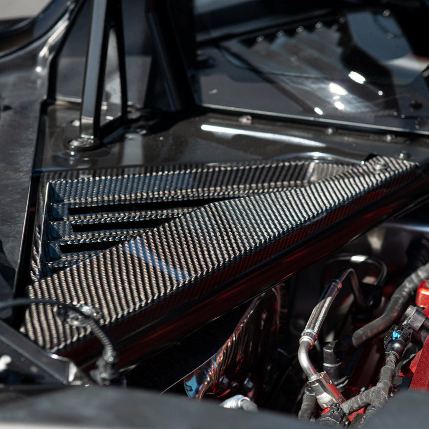EOS Engine Bay Panel Cover - Carbon Fiber - C8 Corvette (VENT-345-BKCF)