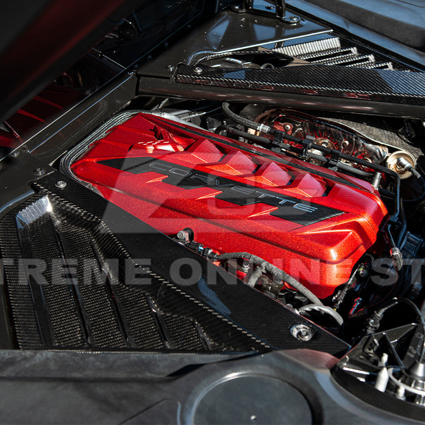 EOS Engine Bay Panel Cover - Carbon Fiber - C8 Corvette (VENT-345-BKCF)