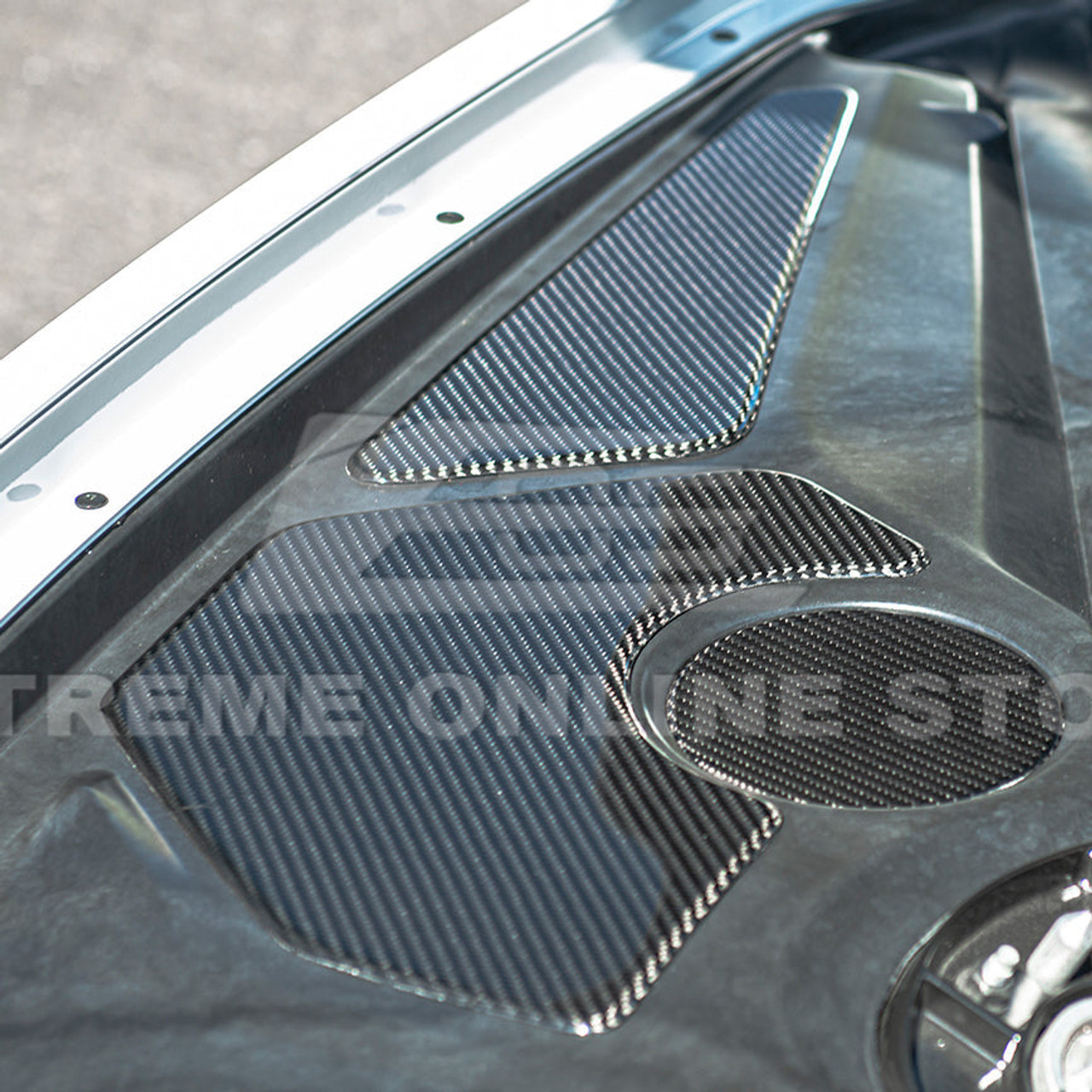 EOS Engine Bay Access Panel Covers - Carbon Fiber - C8 Corvette (EC-356-BKCF)