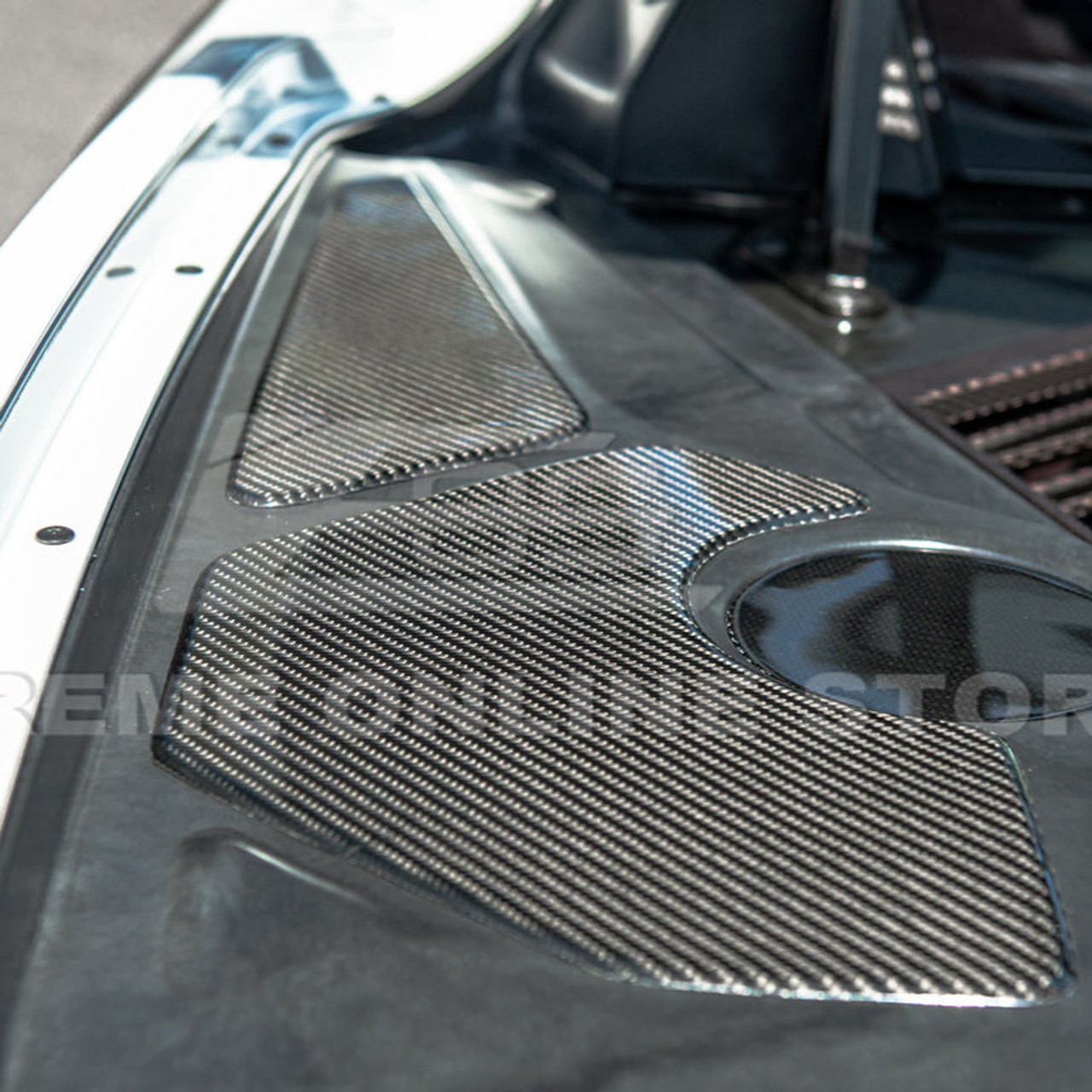 EOS Engine Bay Access Panel Covers - Carbon Fiber - C8 Corvette (EC-356-BKCF)