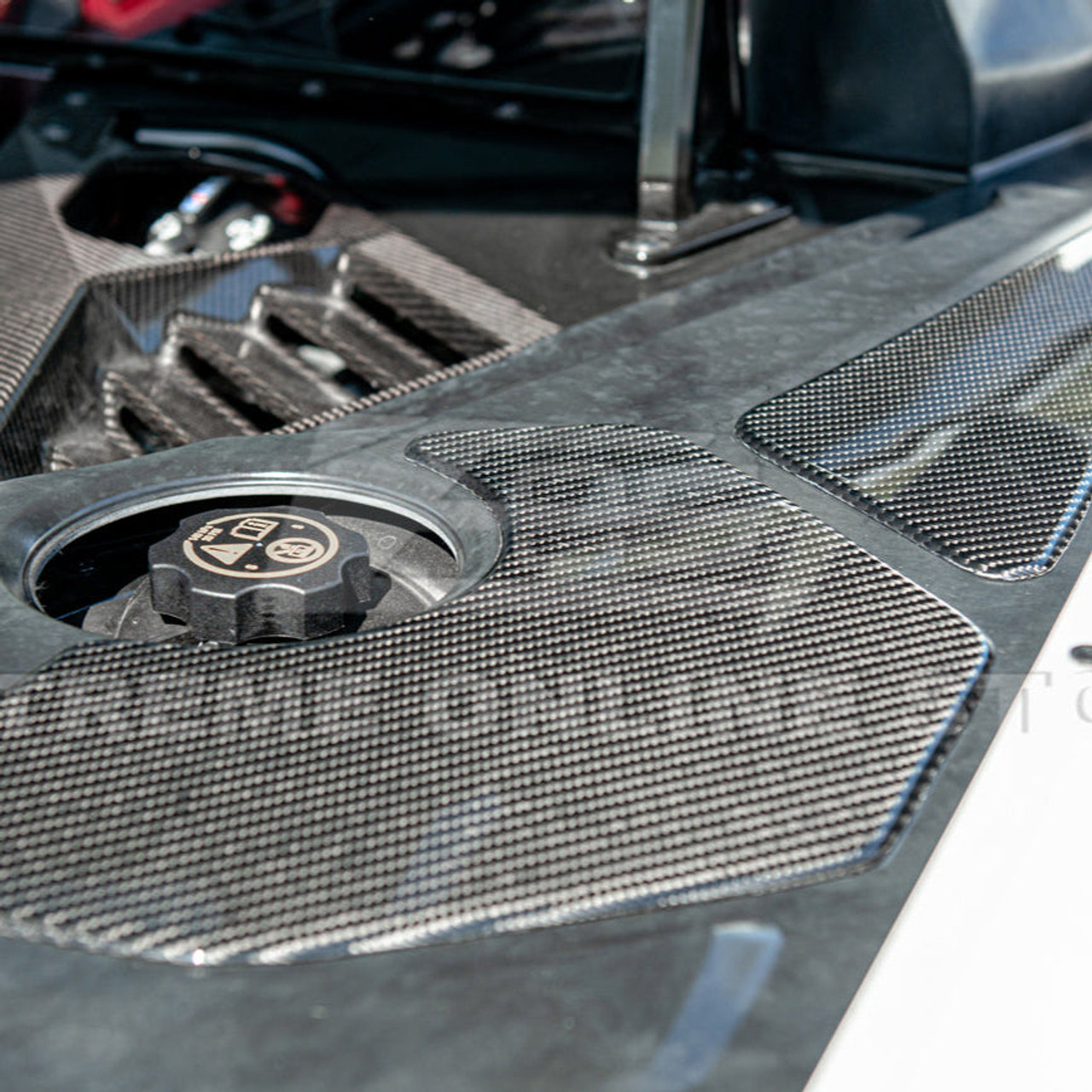 EOS Engine Bay Access Panel Covers - Carbon Fiber - C8 Corvette (EC-356-BKCF)