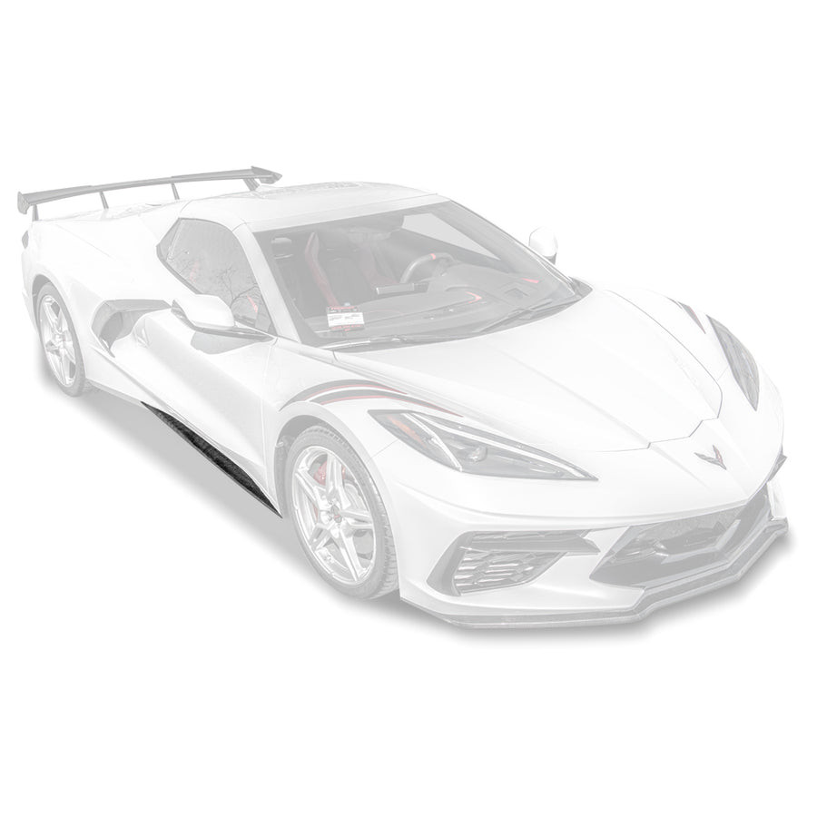 EOS Z51 Style Side Skirts - Carbon Fiber - C8 Corvette (SS-275-BKCF)
