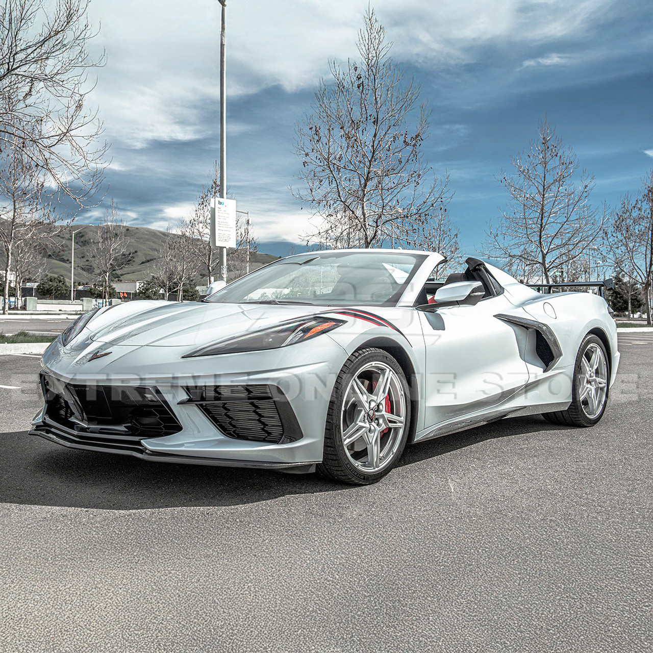 EOS Z51 Style Side Skirts - Carbon Fiber - C8 Corvette (SS-275-BKCF)