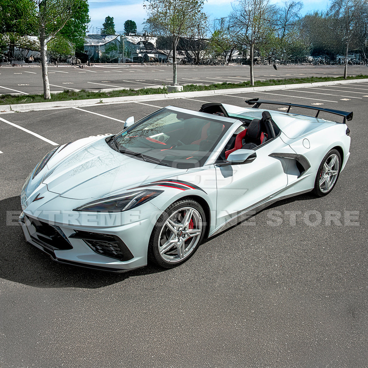EOS Z51 Style Side Skirts - Carbon Fiber - C8 Corvette (SS-275-BKCF)