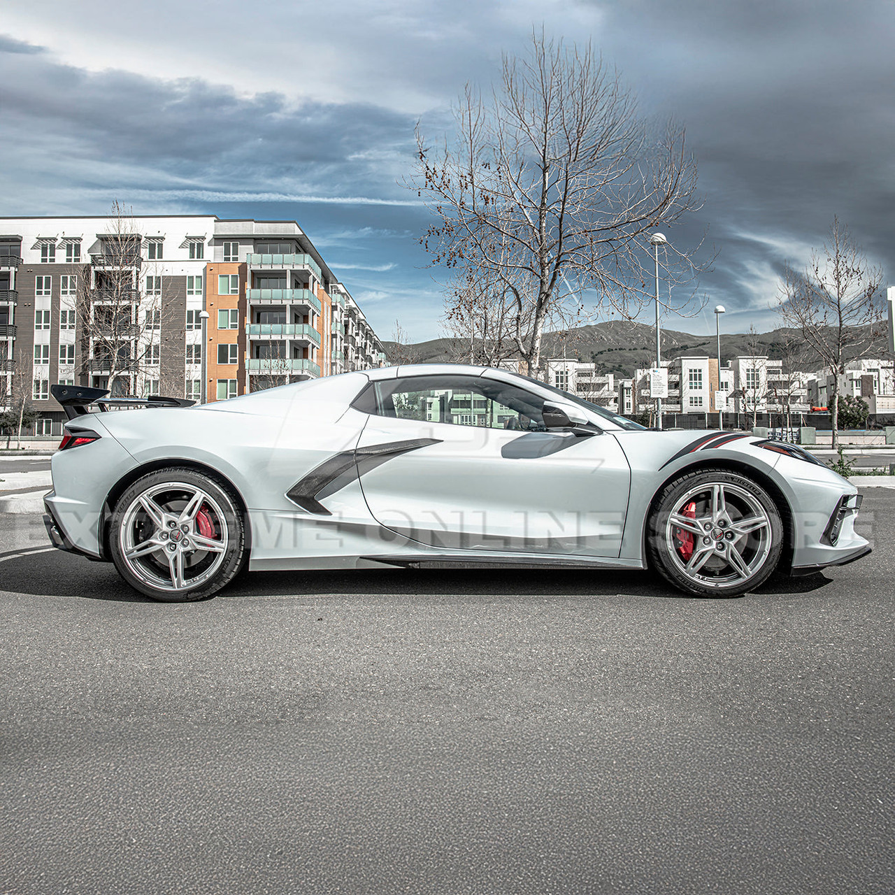 EOS Z51 Style Side Skirts - Carbon Fiber - C8 Corvette (SS-275-BKCF)