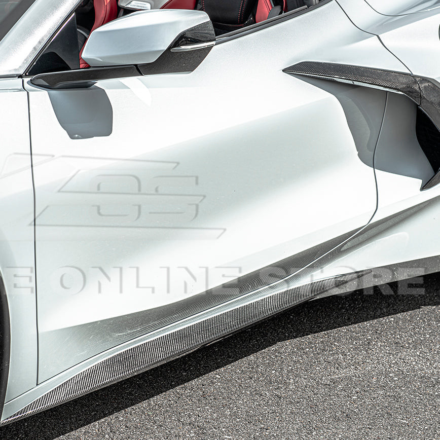 EOS Z51 Style Side Skirts - Carbon Fiber - C8 Corvette (SS-275-BKCF)