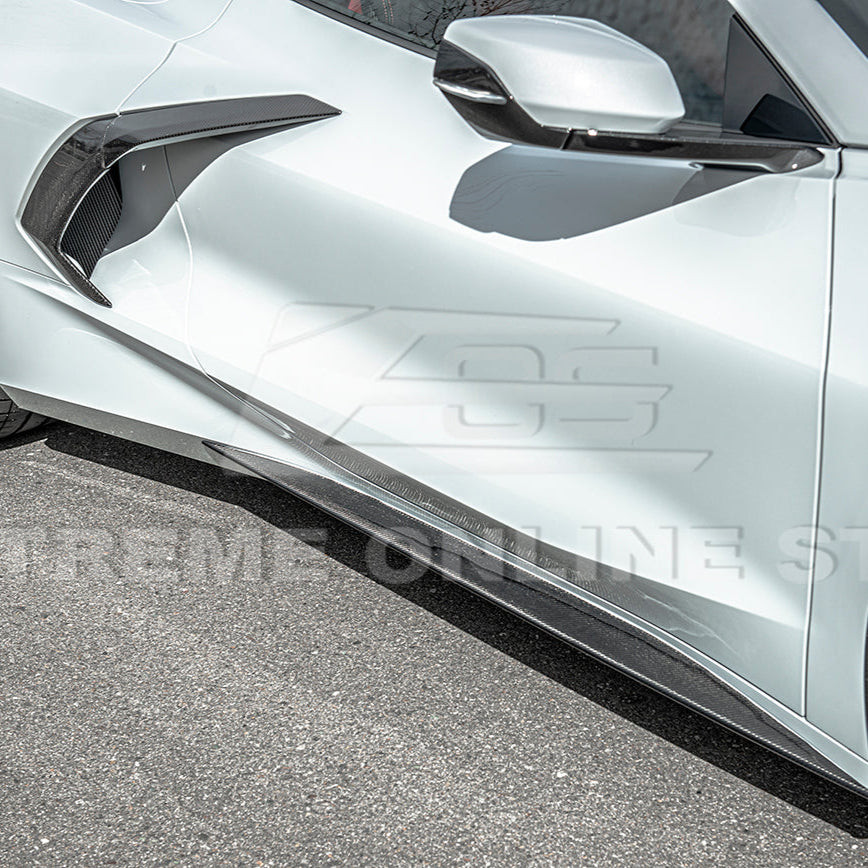 EOS Z51 Style Side Skirts - Carbon Fiber - C8 Corvette (SS-275-BKCF)