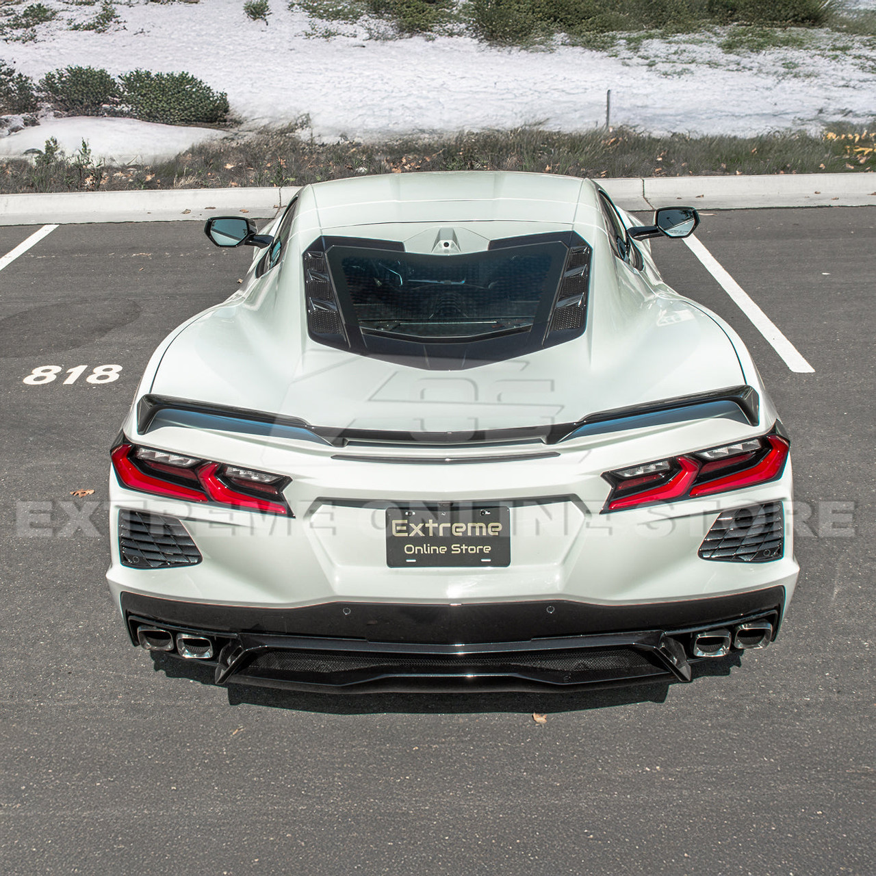 EOS Z51 Style Rear Spoiler - Carbon Flash - C8 Corvette (SPOILER-370-V2-ABS)