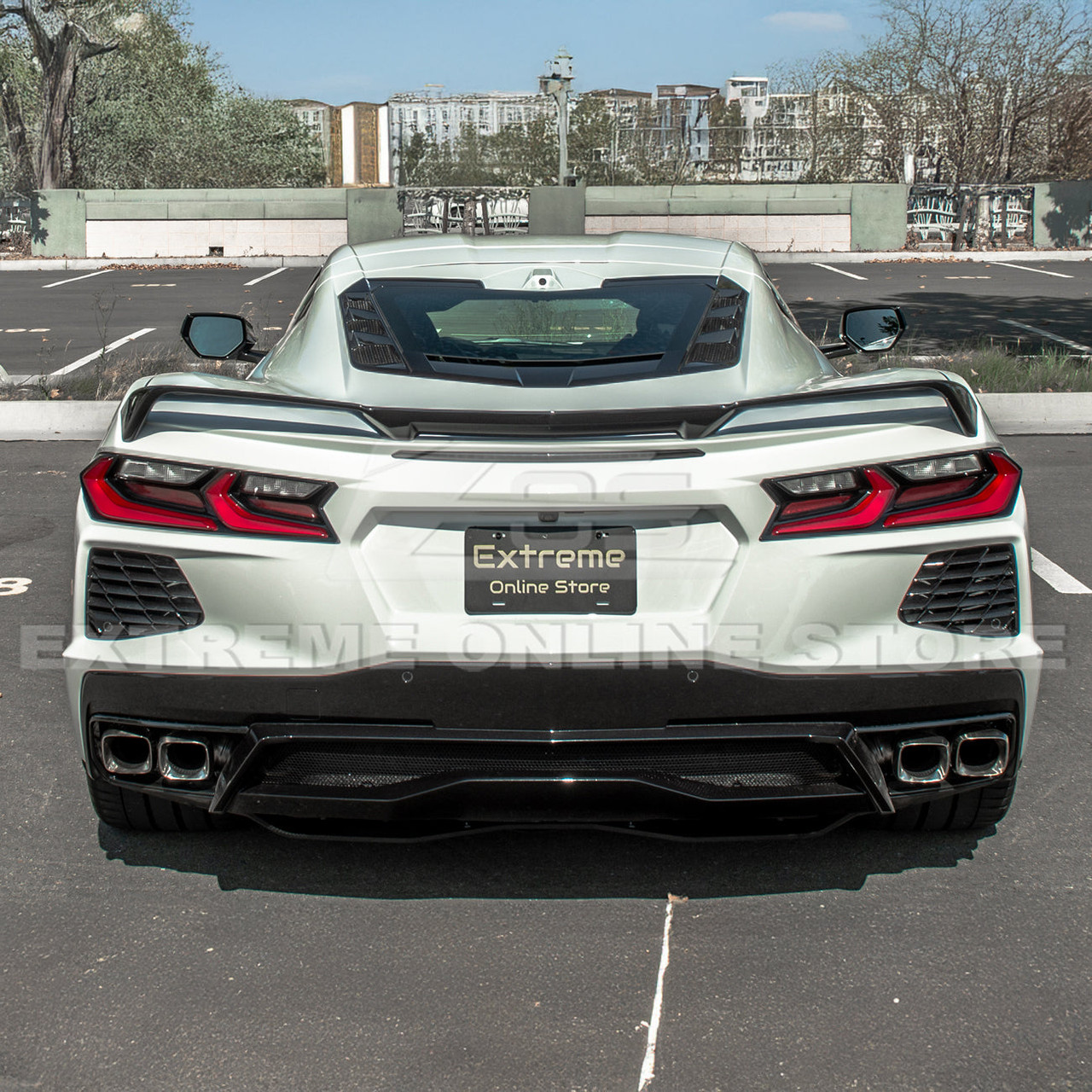 EOS Z51 Style Rear Spoiler - Carbon Flash - C8 Corvette (SPOILER-370-V2-ABS)