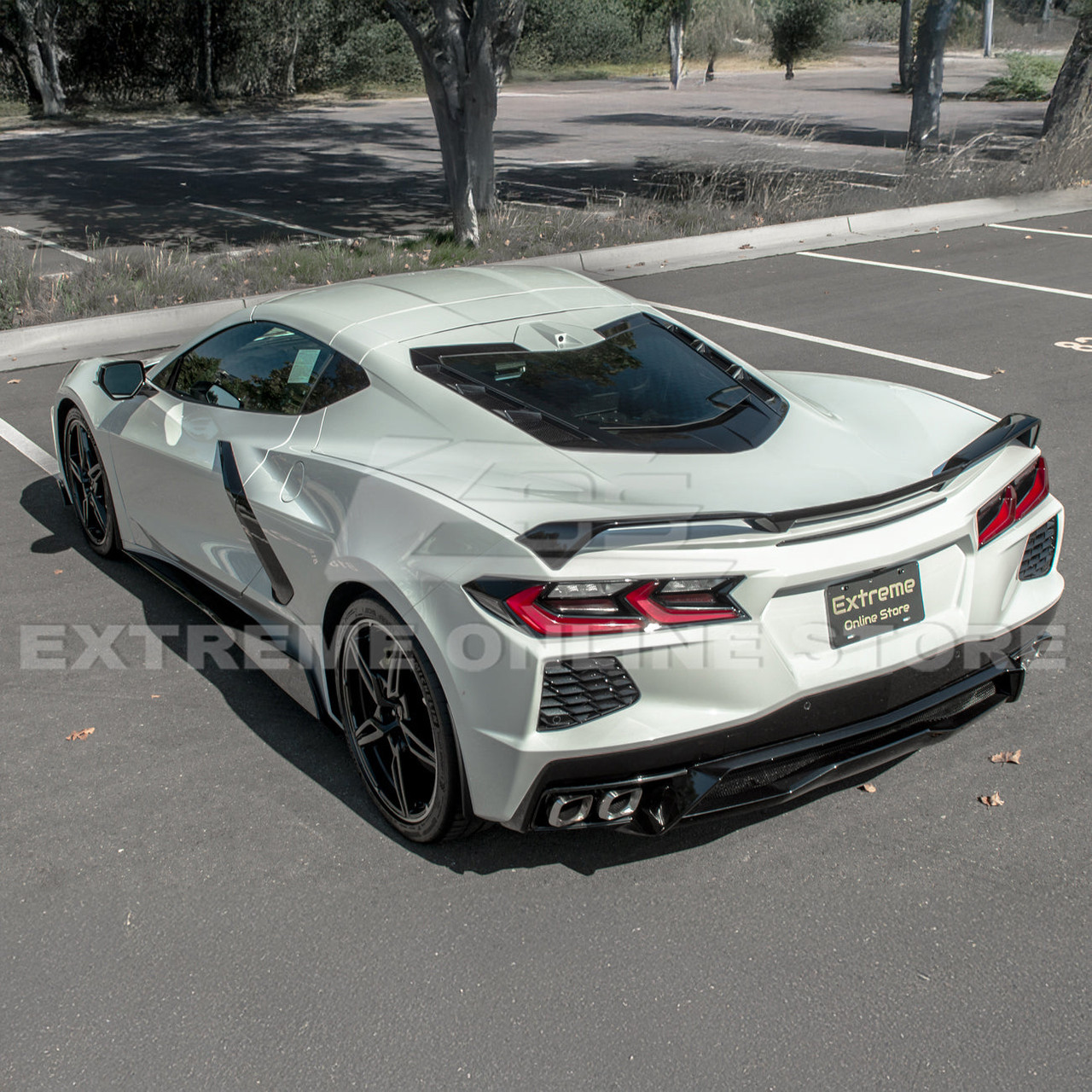 EOS Z51 Style Rear Spoiler - Carbon Flash - C8 Corvette (SPOILER-370-V2-ABS)