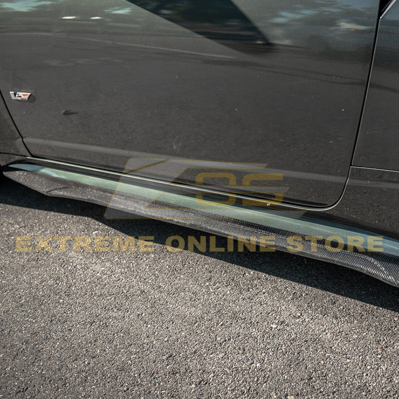 EOS Carbon Fiber Side Skirts - 09-15 CTS-V Coupe (SS-274-BKCF)