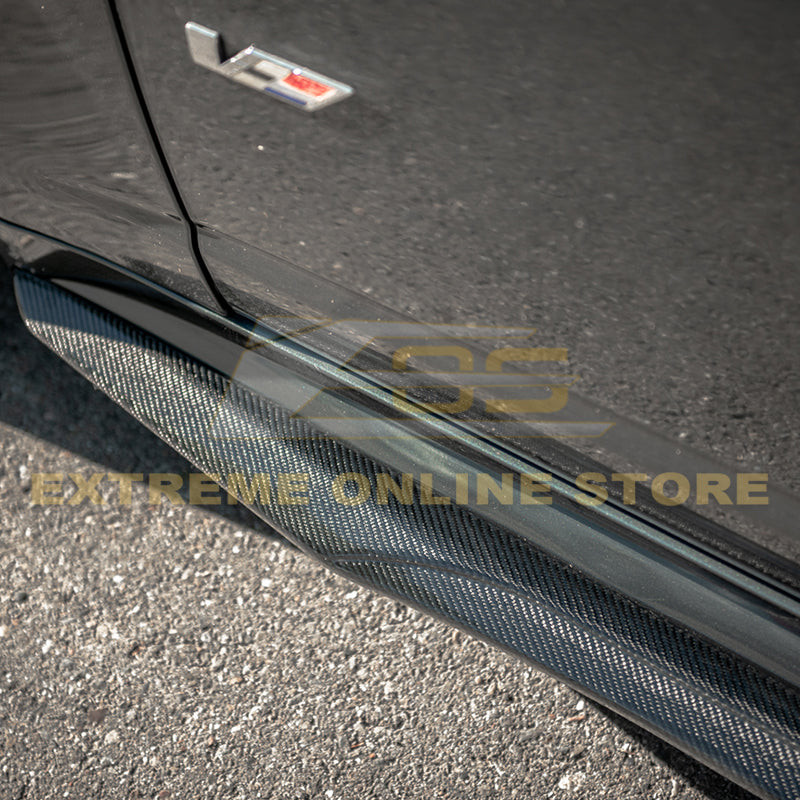 EOS Carbon Fiber Side Skirts - 09-15 CTS-V Coupe (SS-274-BKCF)
