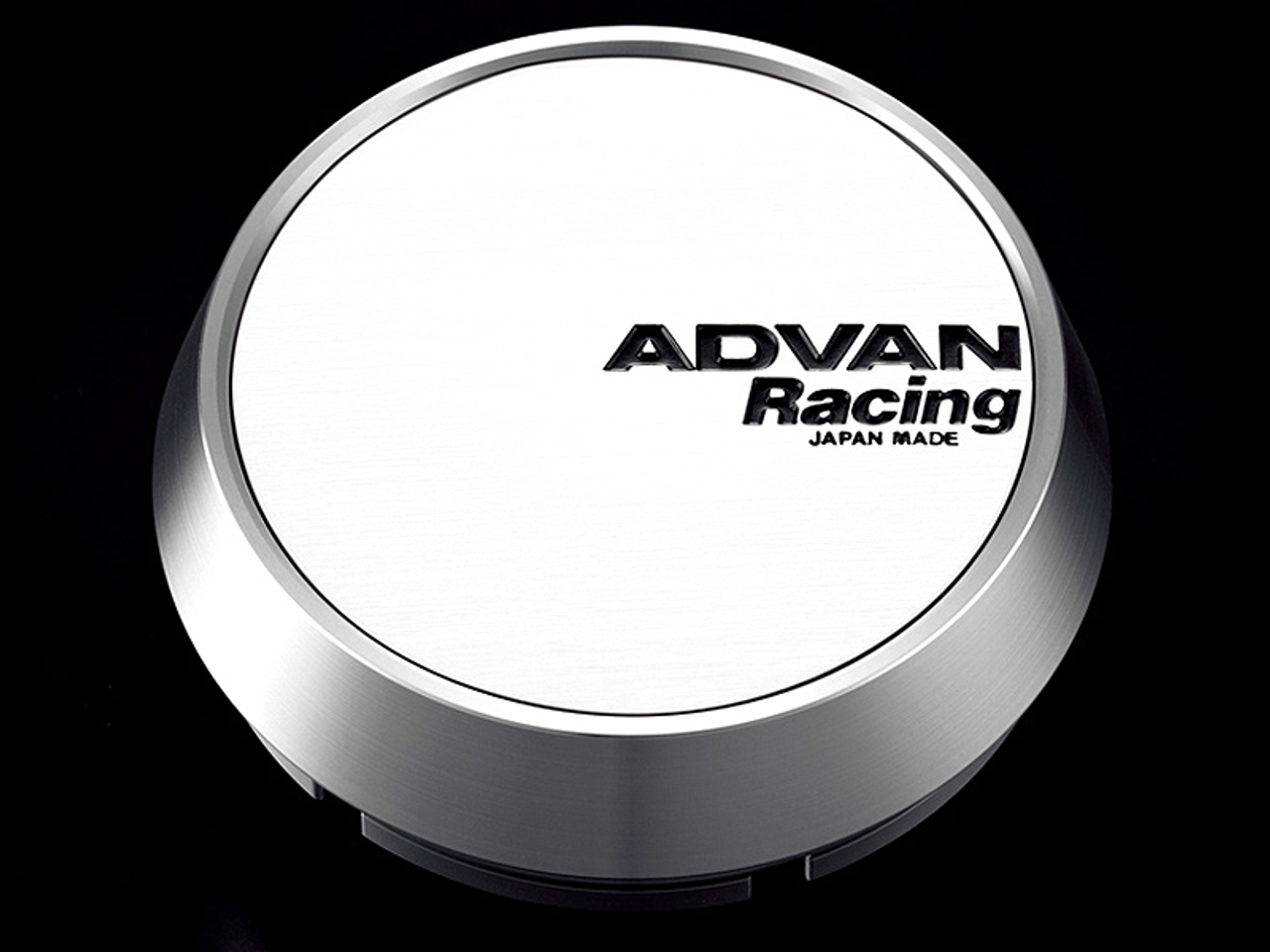 Advan 63mm Middle Centercap - White/Silver Alumite - V2390