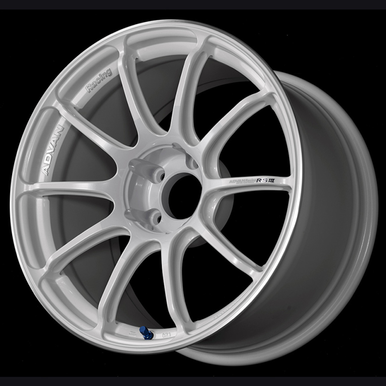 Advan RSIII 18x9.5 +45 5-100 Racing White Metallic & Ring Wheel - YA38J45DWMR