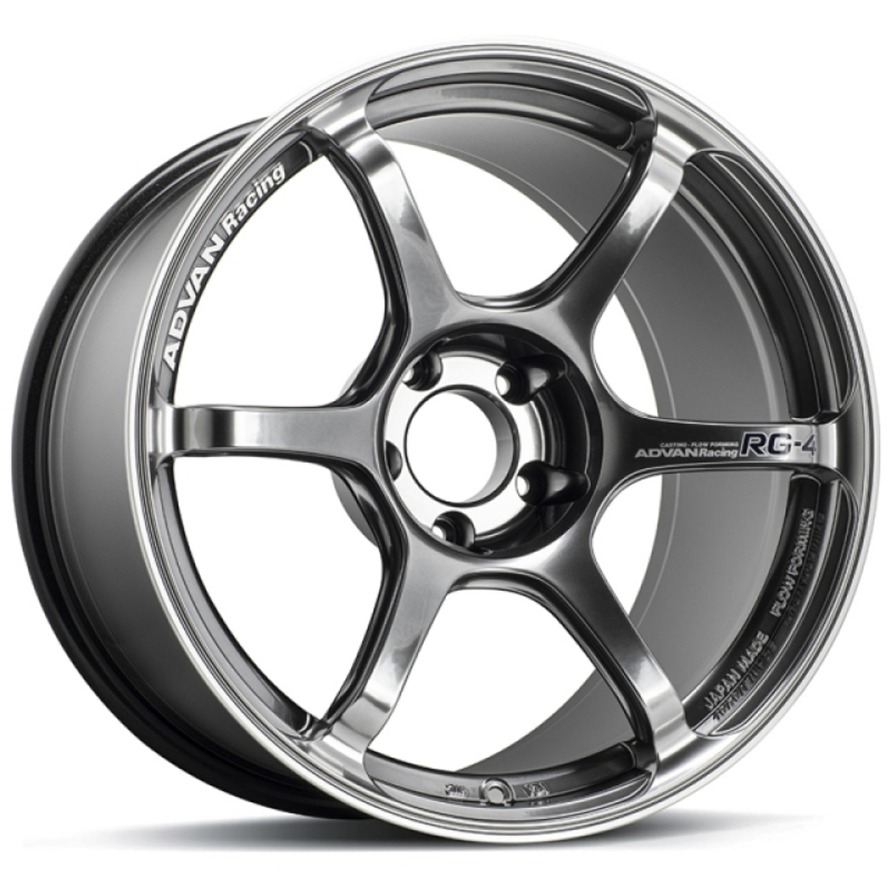 Advan RG-4 17x7.5 +48 Offset 5x112 BP Racing Hyper Black & Ring - YA47F48MHBR