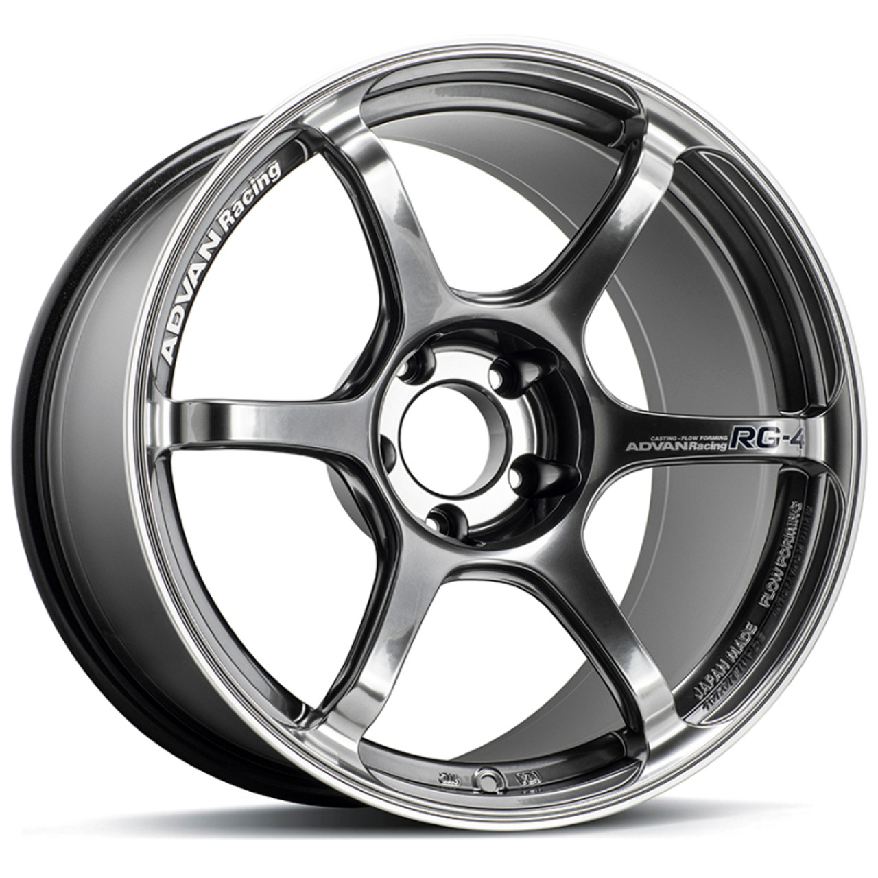 Advan RG-4 17x8.0 / +37 / 5x114.3 - Racing Hyper Black & Ring - YA47G37EHBR