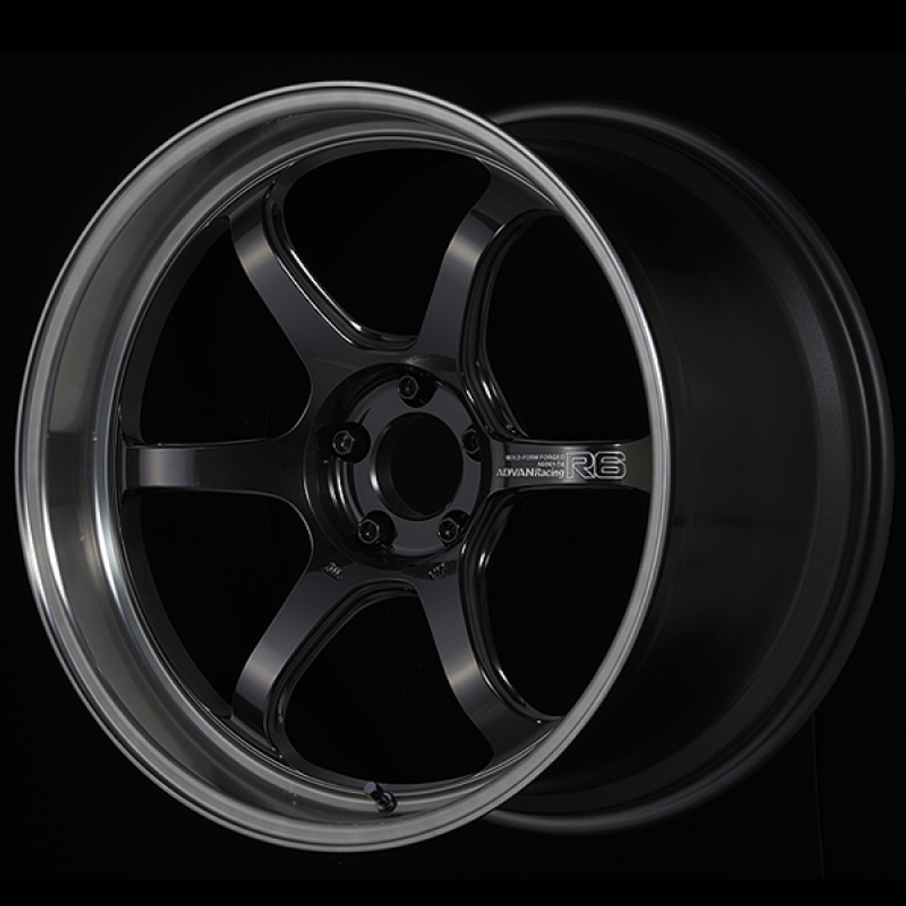 Advan R6 20x10 +25mm 5-112 Machining & Black Coating Graphite Wheel - YA60K25MBG