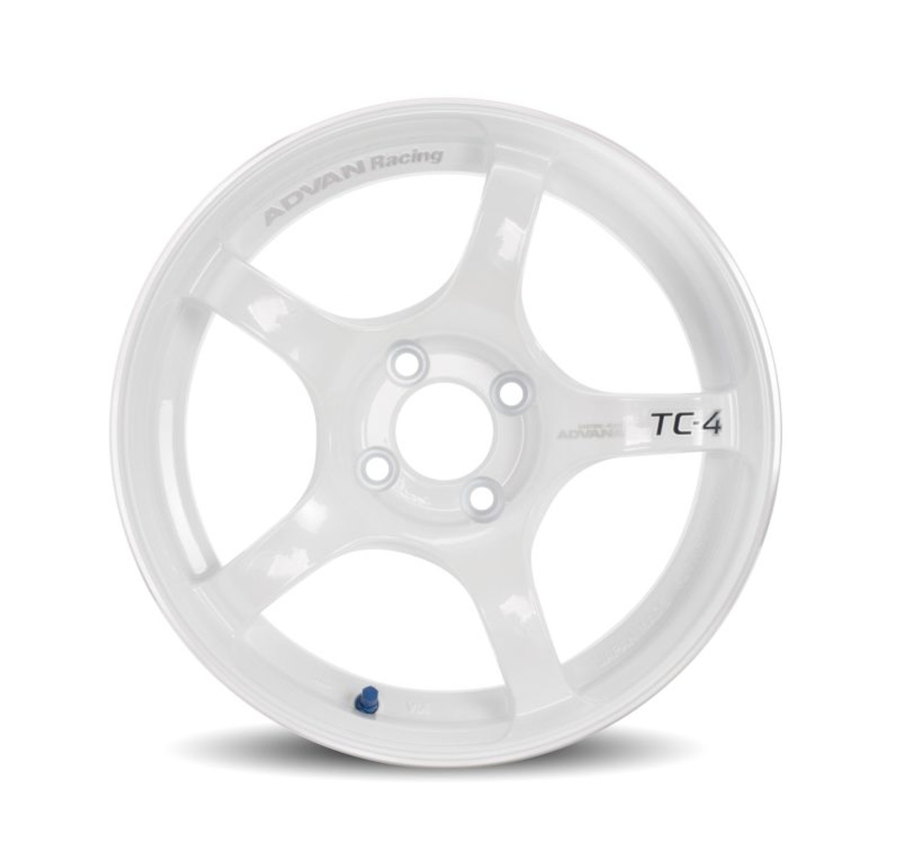 Advan TC4 18x10 +25 5-114.3 Racing White and Ring Wheel - YAD8K25EWMR