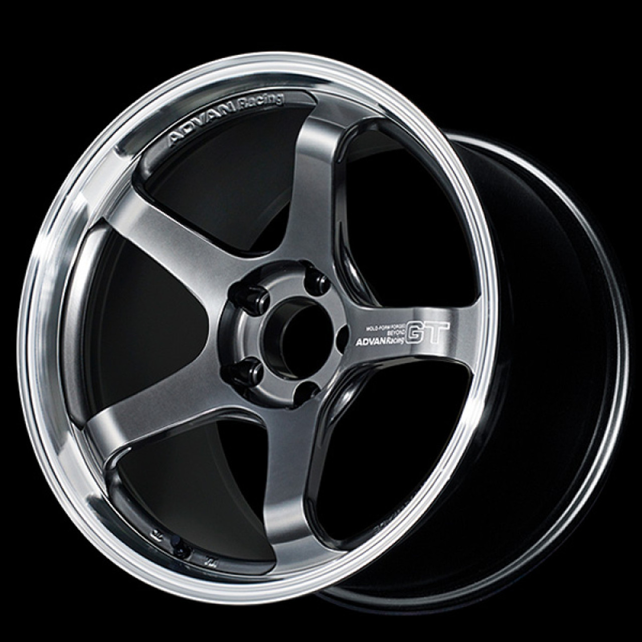 Advan GT Beyond 17x8.0 +45 5-114.3 Machined Hyper Platinum Black - YAQB7G45EMPB