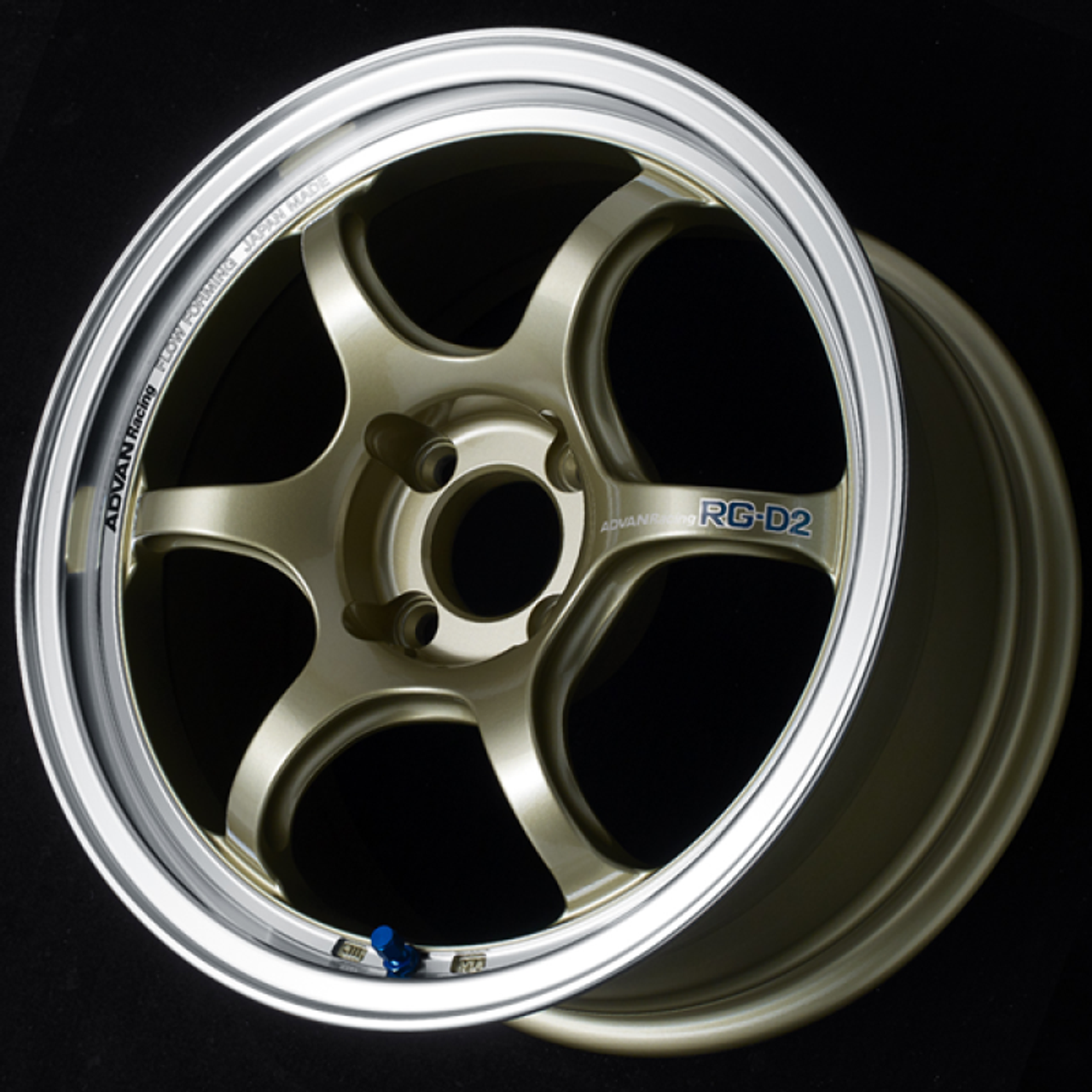 Advan RG-D2 16x8.0 +38 4-100 Machining & Champagne Gold Wheel - YAT6G38ACG