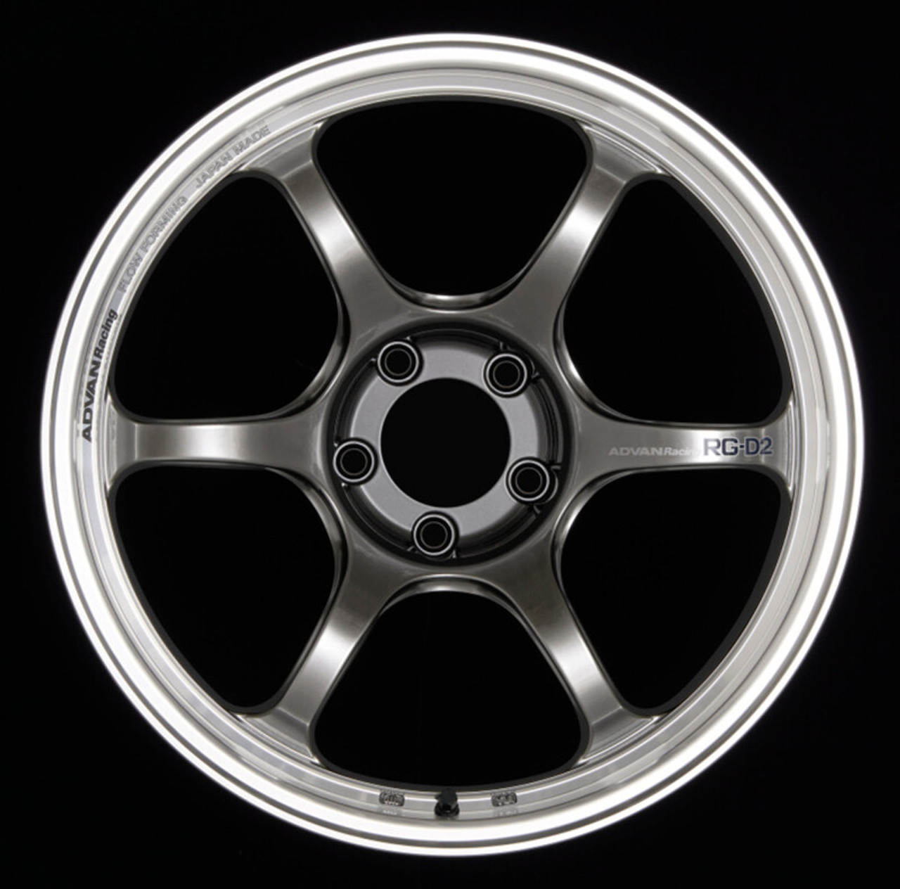 Advan RG-D2 18x9.5 +40mm 5-100 Machining & Racing Hyper Black Wheel - YAT8J40DHB