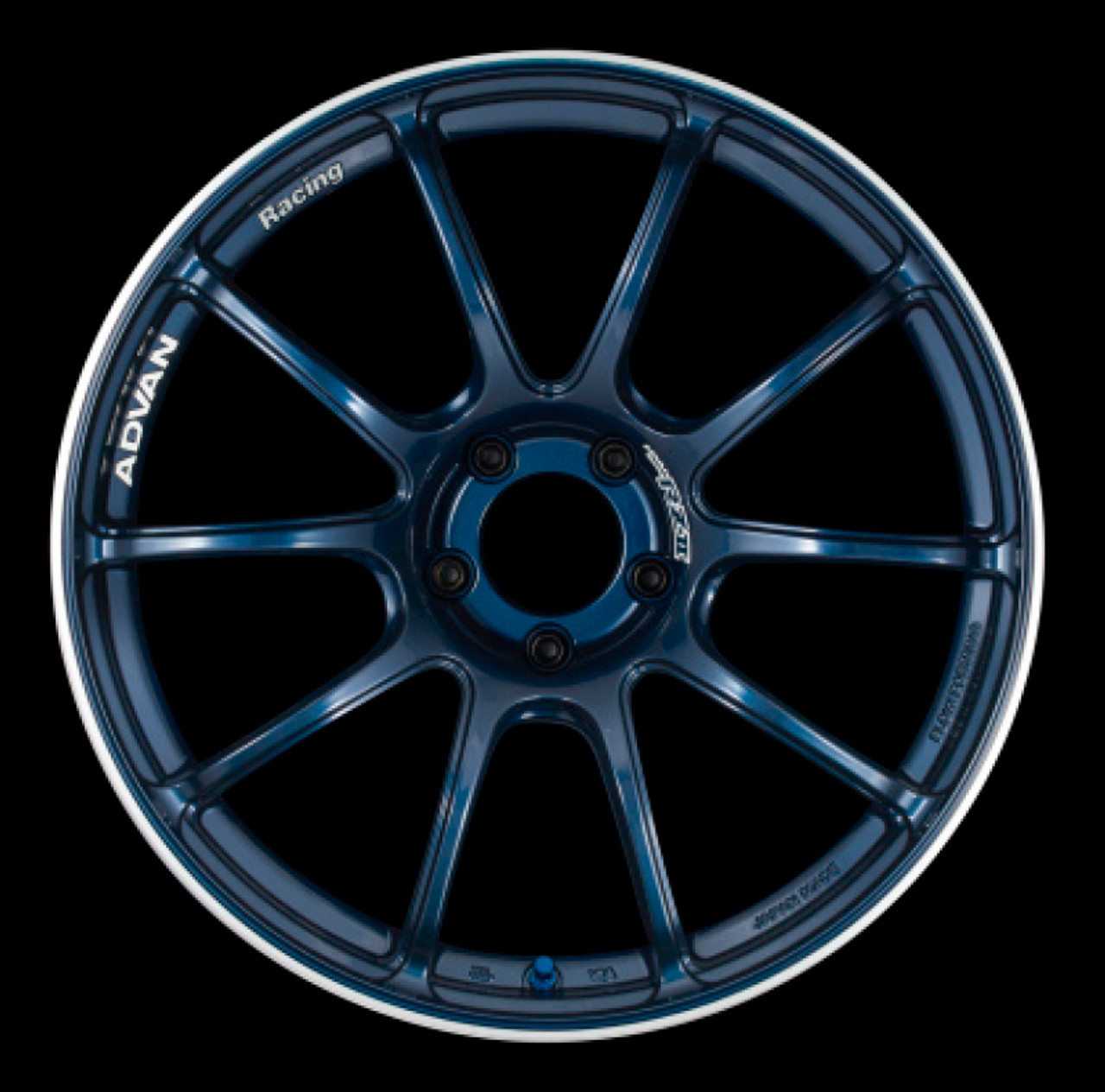 Advan RZII 15x8.0 +35 4-100 Racing Indigo Blue and Ring Wheel - YAZ5G35AE