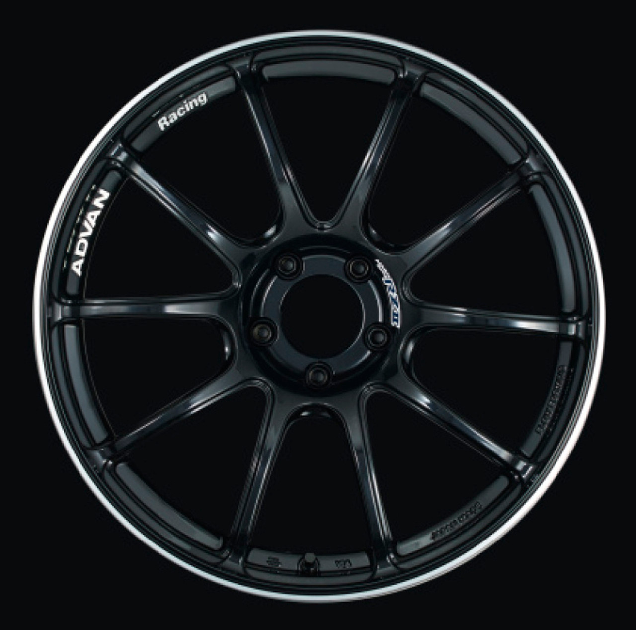 Advan RZII 17x8 +54 5-114.3 Racing Gloss Black & Ring Wheel - YAZ7G54EB