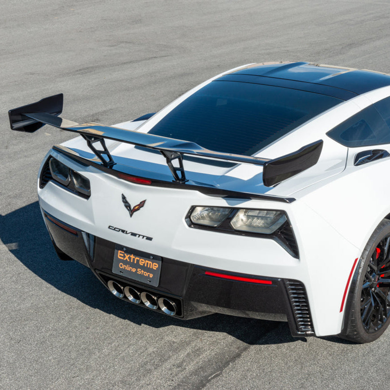 タロページ EOS ZR1 ZTK Rear High Wing Spoiler - Carbon Flash - C7