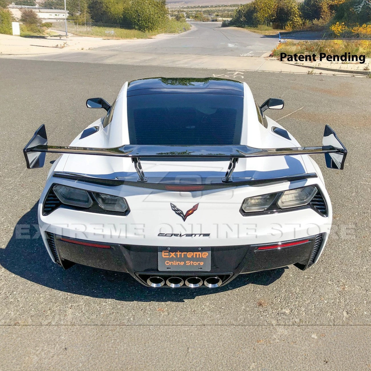 タロページ EOS ZR1 ZTK Rear High Wing Spoiler - Carbon Flash - C7