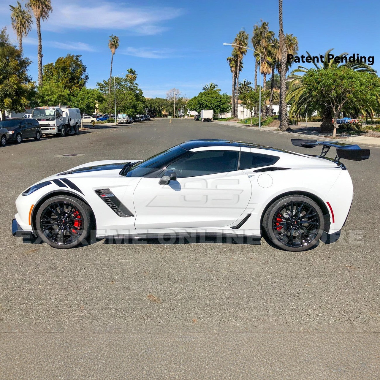 EOS ZR1 ZTK Rear High Wing Spoiler - Carbon Flash - C7