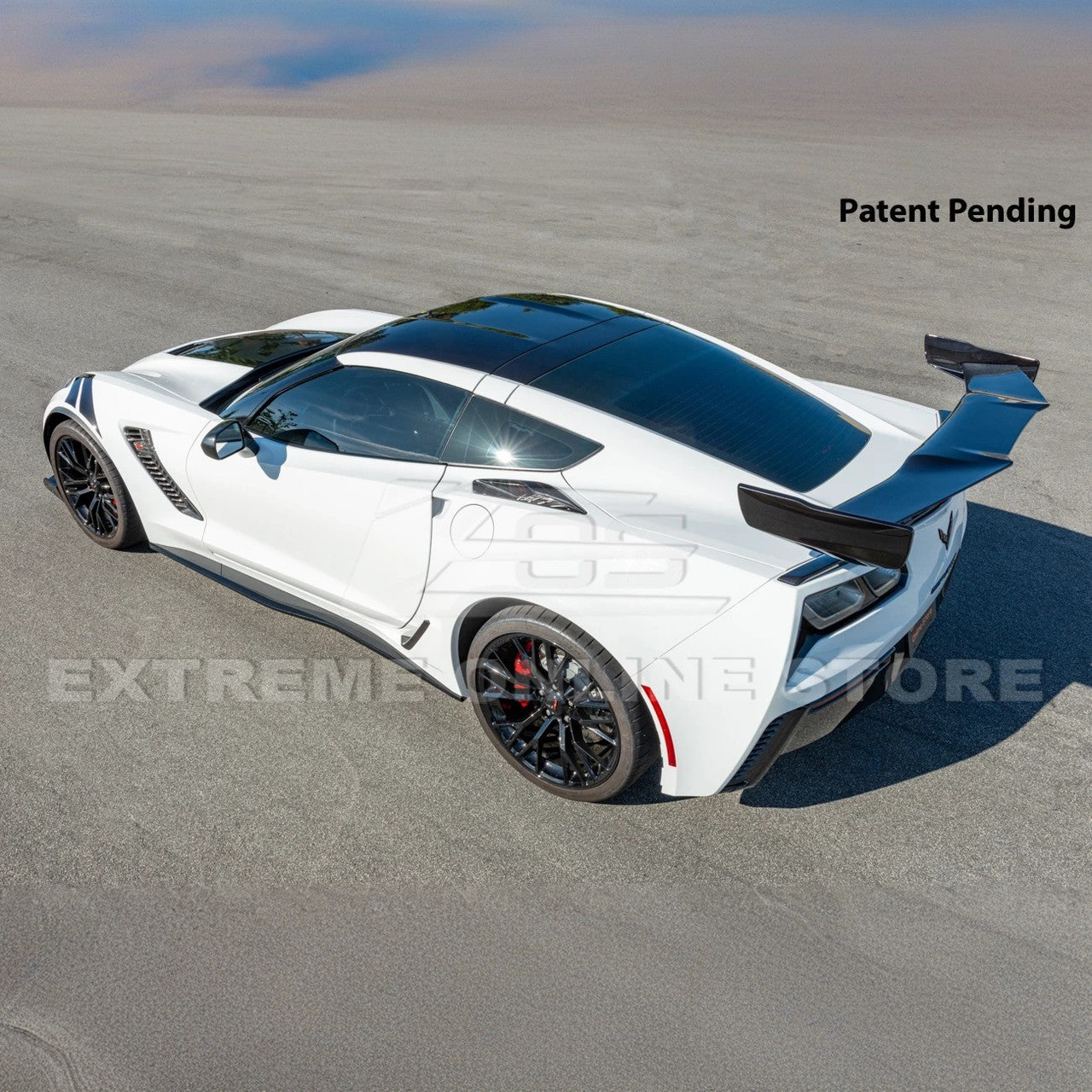 EOS ZR1 ZTK Rear High Wing Spoiler - Carbon Flash - C7