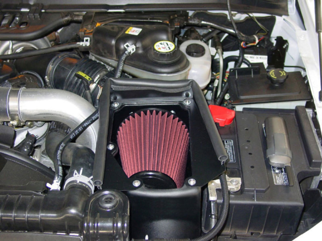 Airaid 03-07 Ford Power Stroke 6.0L Diesel MXP Intake System w/o Tube (Oiled / Red Media) - 400-131-1