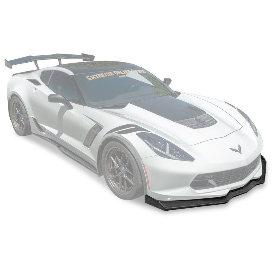 EOS Stage 2.5 ZR1 Front Splitter - Carbon Fiber - C7 Corvette Stingray / GS / Z06 (FLIP-212-BKCF)