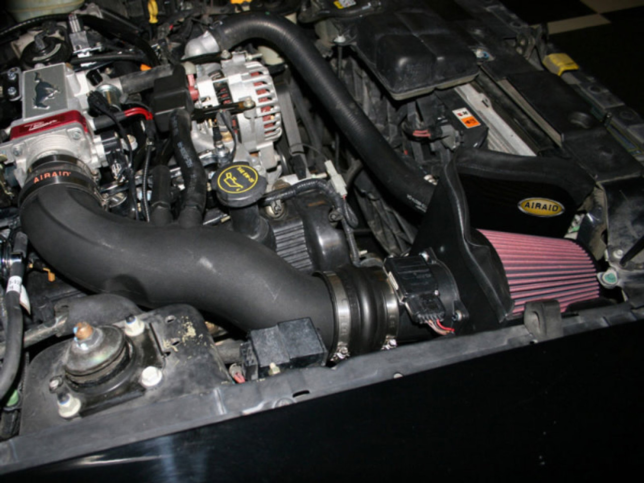 Airaid 99-04 Mustang GT MXP Intake System w/ Tube (Dry / Red Media) - 451-204