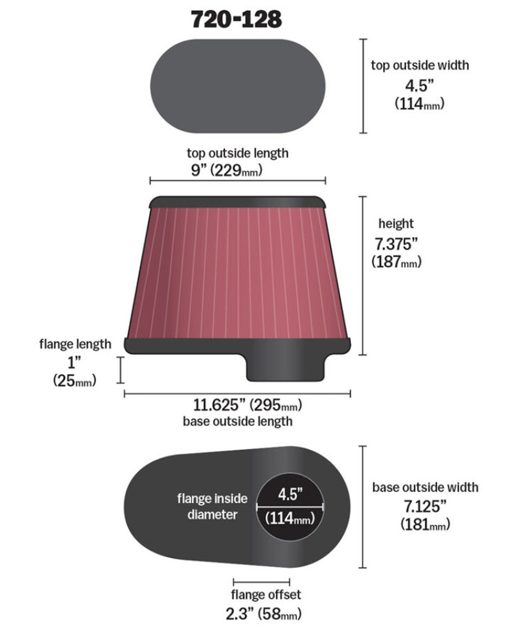 Airaid Dodge 5.9/6.7L DSL / Ford 6.0L DSL Kit Replacement Air Filter - 720-128