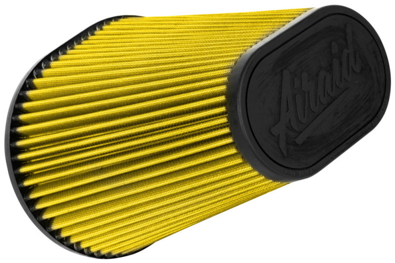 Airaid Universal Air Filter -Cone 6in FLG x 9-1/2x7-1/2in B x 6-3/8x3-3/4inTx 9-1/2in H - Synthaflow - 724-127
