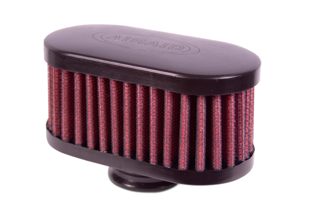 Airaid Rubber Top 1in ID - Push On 4in x 2in Oval OD 2in Tall Breather Filter - 771-481