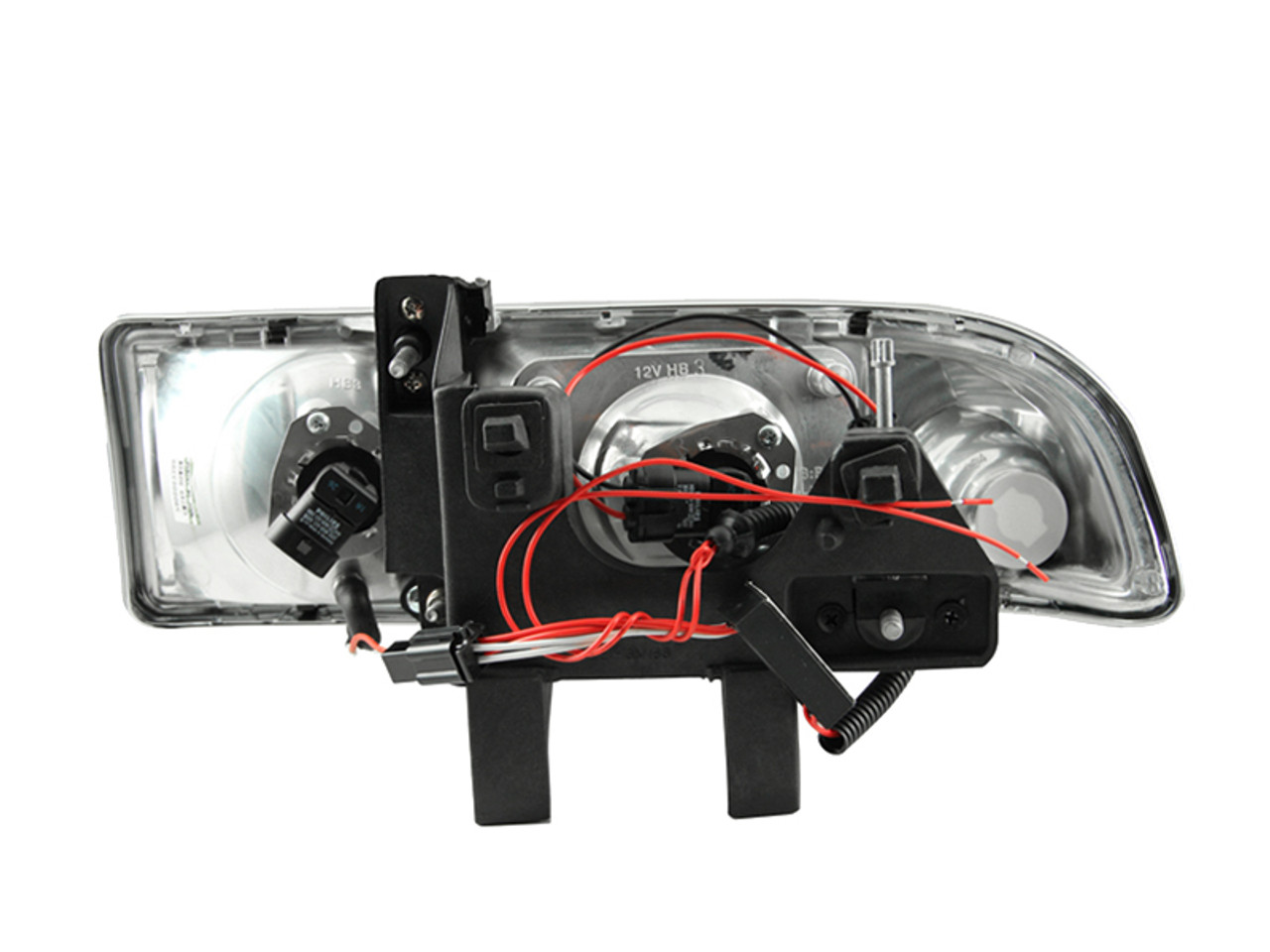 ANZO 1998-2005 Chevrolet S-10 Projector Headlights w/ Halo Black - 111015