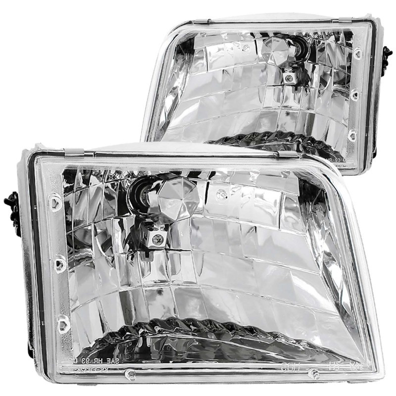 ANZO 1993-1997 Ford Ranger Crystal Headlights Chrome - 111036