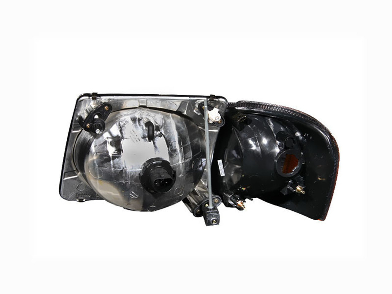 ANZO 2001-2005 Ford Explorer Crystal Headlights Black - 111041