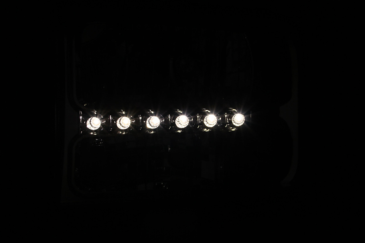 ANZO 2000-2004 Ford Excursion Crystal Headlights Chrome w/ LED 1pc - 111088
