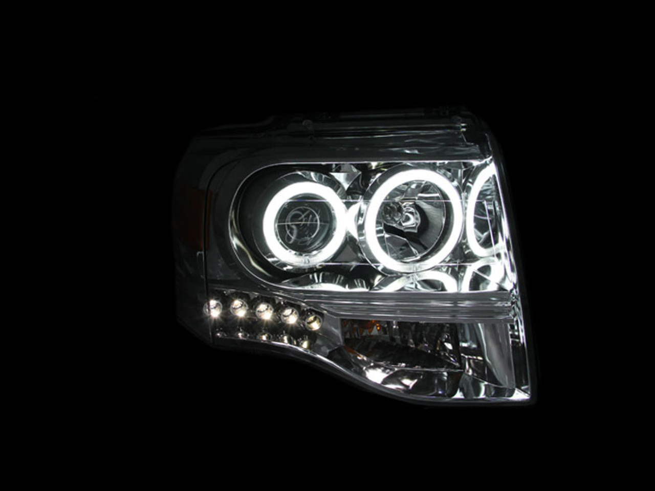 ANZO 2007-2014 Ford Expedition Projector Headlights Chrome - 111114