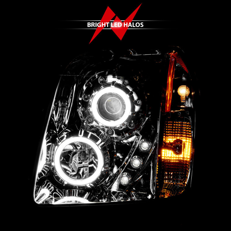 ANZO 2007-2014 Gmc Yukon Projector Headlights w/ Halo Chrome (CCFL) - 111147