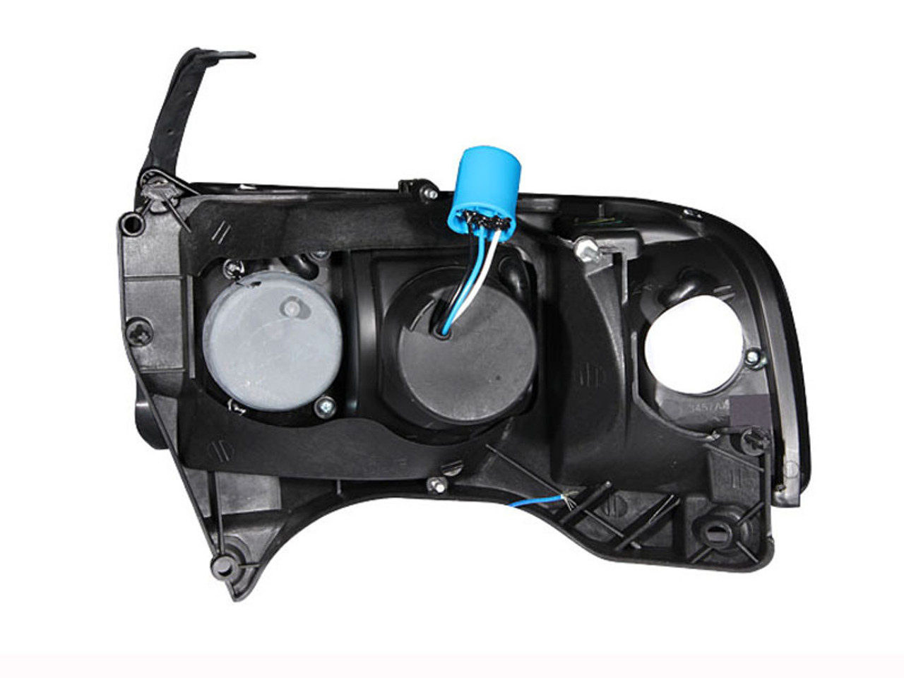 ANZO 1994-2001 Dodge Ram Crystal Headlights Black w/ LED - 111205
