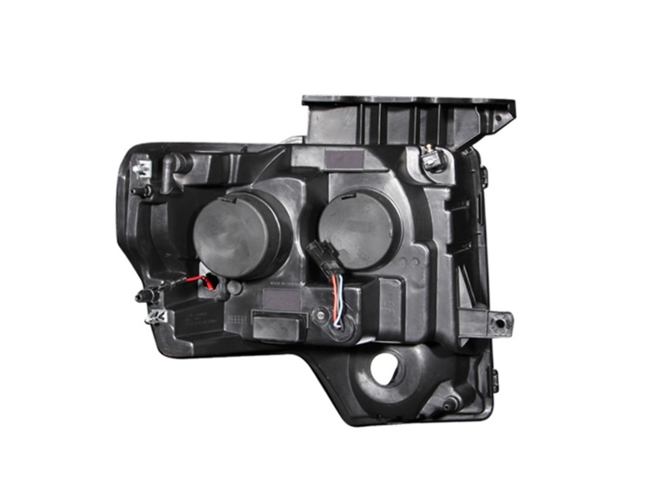ANZO 2009-2014 Ford F-150 Projector Headlights w/ U-Bar Black - 111263