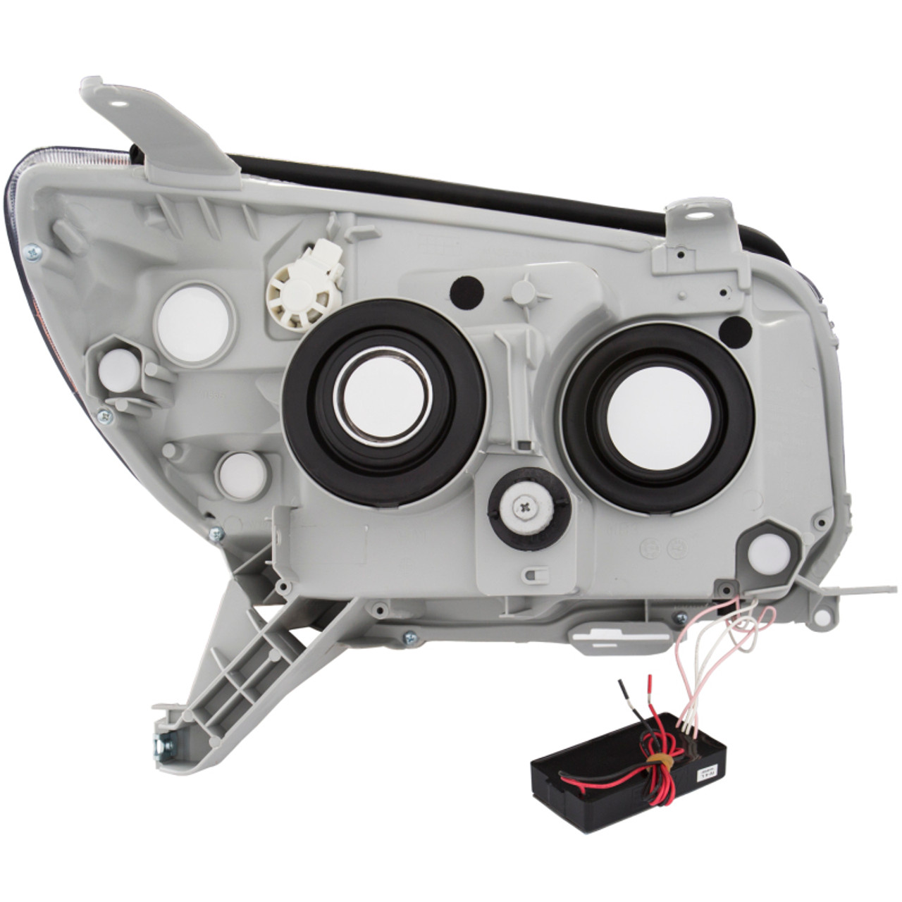 ANZO 2006-2009 Toyota 4Runner Projector Headlights w/ Halo Black - 111320